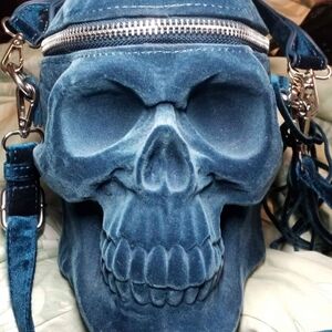 Killstar Blue Velvet Gravedigger Bag